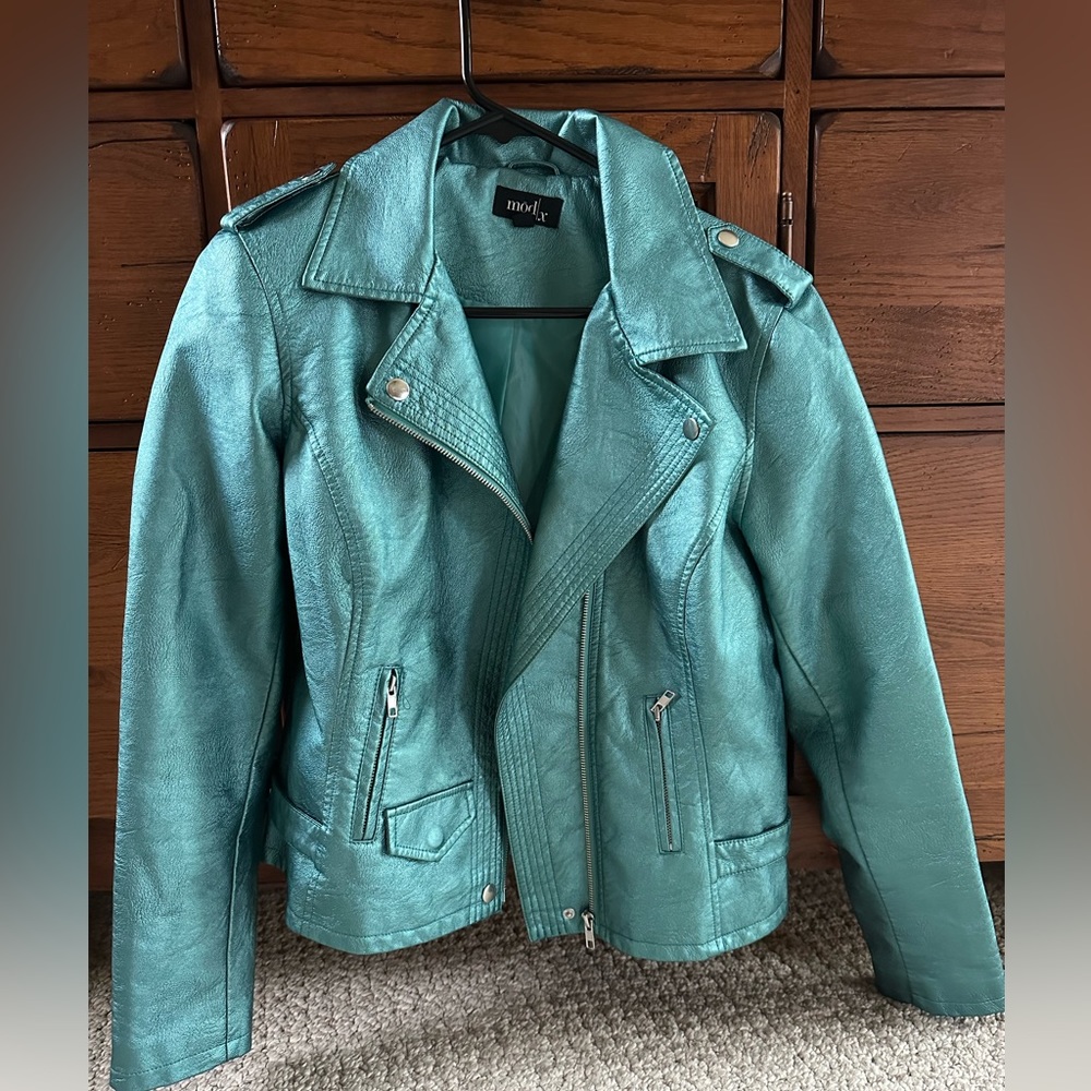 Mod X Faux Leather Blazer
